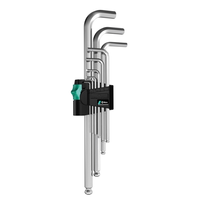 WERA 6-kt.-Winkelschraubendrehersatz 9-teilig SW: 1,5 - 10,0mm 